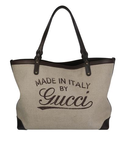 Craft Tote, £550, Handbags, Beige, Canvas, Front view